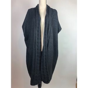 NWT The Limited Grey Acrylic Shawl Sweater Vest